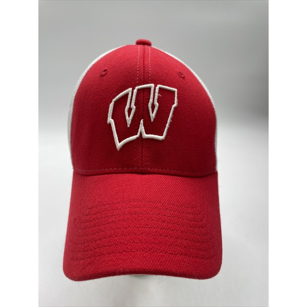 Wisconsin Badgers Red White Legacy Size Small-Medium Embroidered Hat Cap